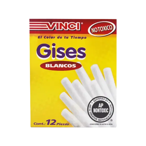 GIS SEMICOMPRIMIDO VINCI  BLANCO CAJA CON 12 PIEZAS