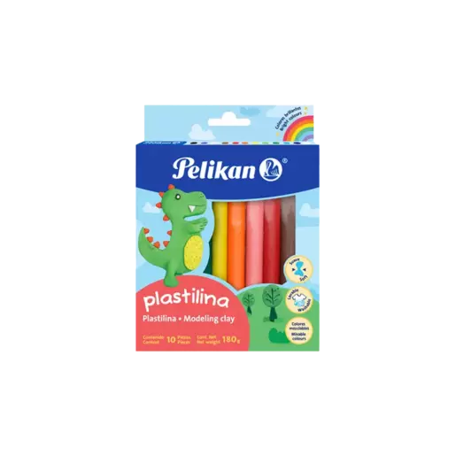 PLASTILINA BARRAS PELIKAN  CAJA CON 10 BARRAS