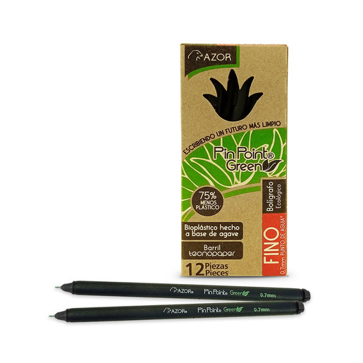 BOLIGRAFO FINO GREEN 0.7MM NEGRO