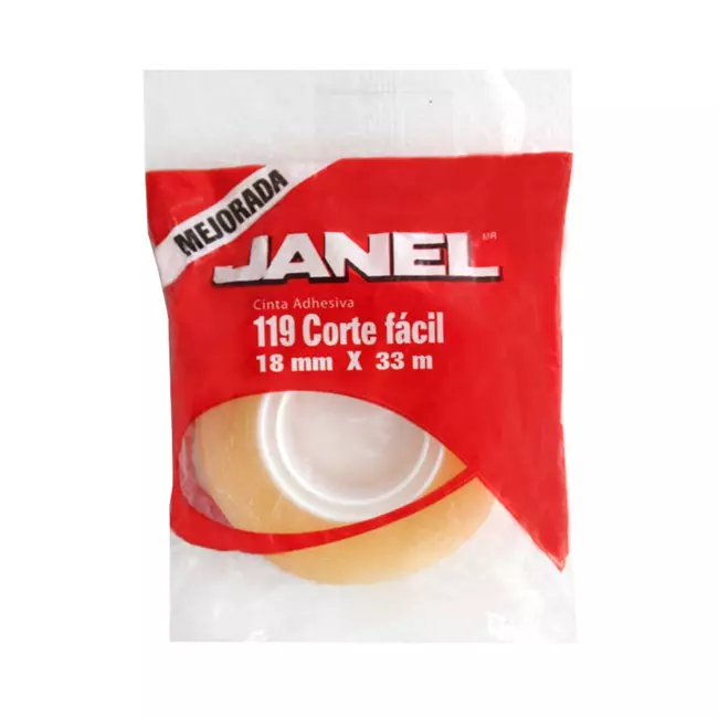 CINTA ADHESIVA CORTE FACIL JANEL 119-18X33