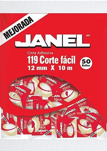 CINTA ADHESIVA CORTE FACIL JANEL 12X10