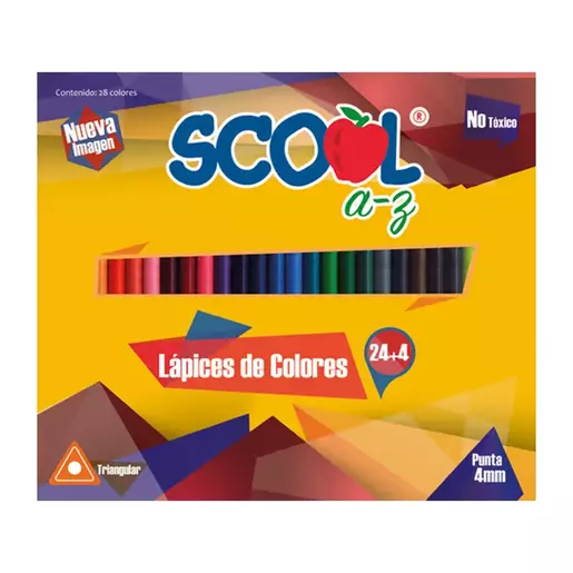 COLORES TRIANGULARES LARGOS SCOOL C24+4