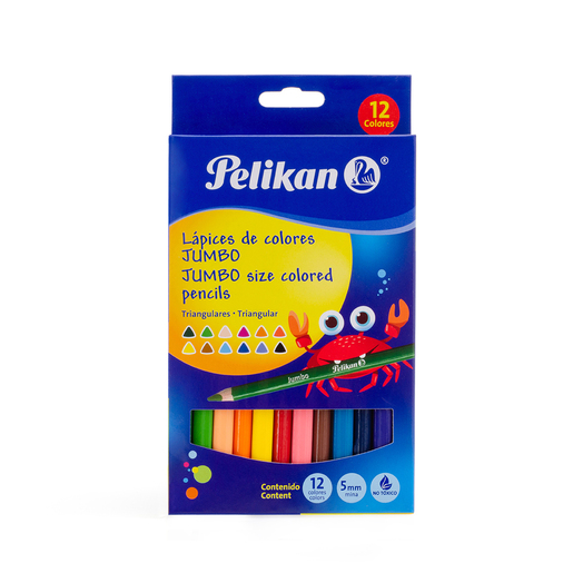 COLORES TRIANGULARES PELIKAN 5MM 12L