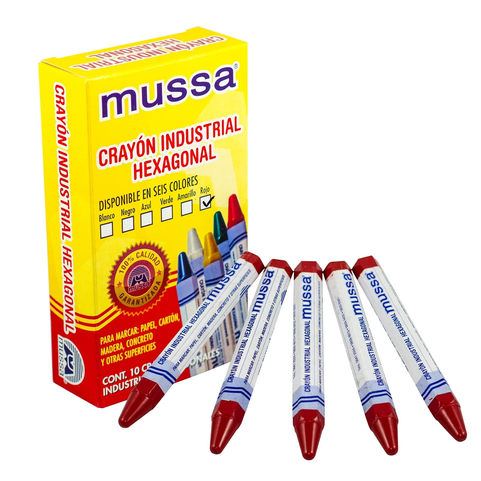 CRAYON MAESTRO HEXAGONAL MUSSA  ROJO