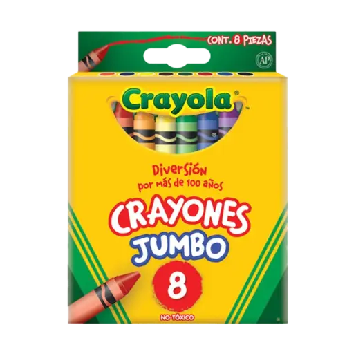 CRAYON REDONDO GRUESO CRAYOLA  CAJA 8 PIEZAS