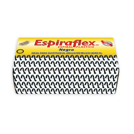 ESPIRAL PLASTICO 10M CARTA NEGRO