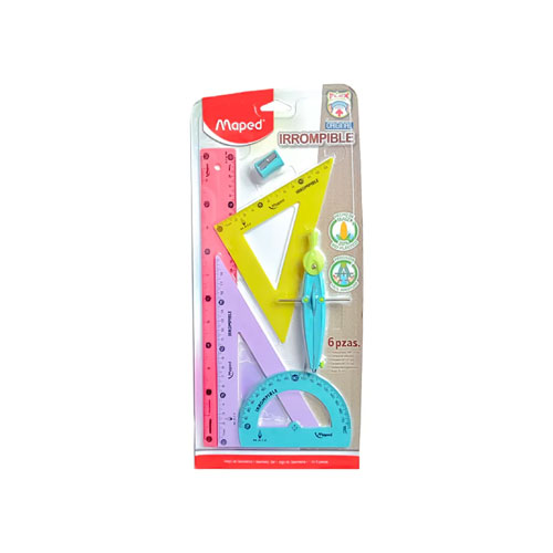 JUEGO DE GEOMETRIA GRANDE MAPED FLEXIBLE MAIZ CT6