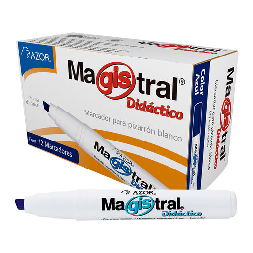 MARCADOR VAR PIZARRON MAGISTRAL DIDACTICO AZUL