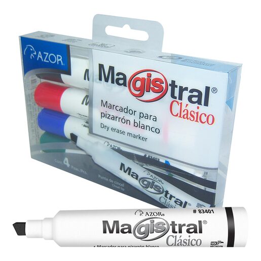 MARCADOR VAR PIZARRON MAGISTRAL P ST ESTUCHE CON 4