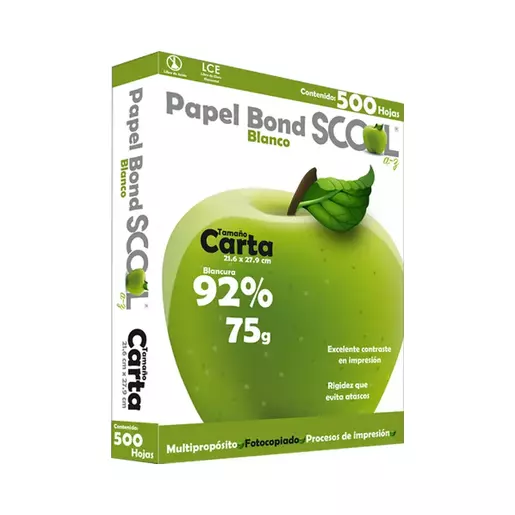 PAPEL BOND SCOOL VERDE 500H 75G