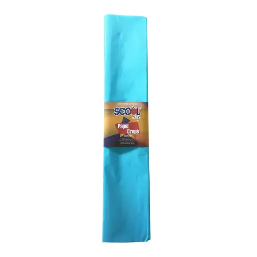 PAPEL CREPE AZUL BEBE SCOOL