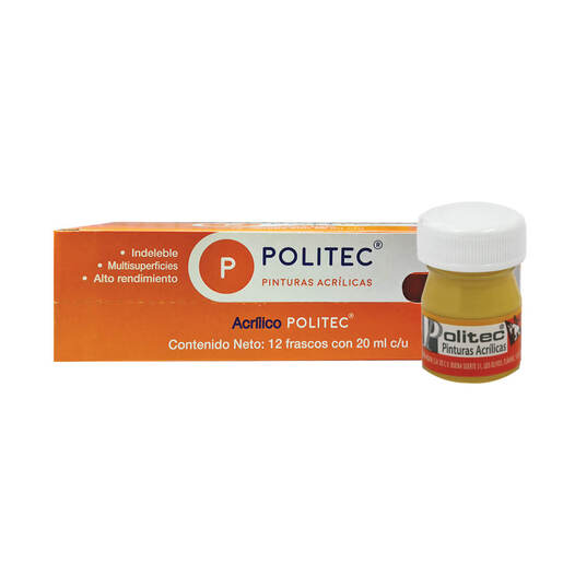 PINTURA ACRILICA POLITEC AMARILLO CLARO 20M