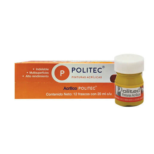 PINTURA ACRILICA POLITEC AMARILLO MEDIO 20M