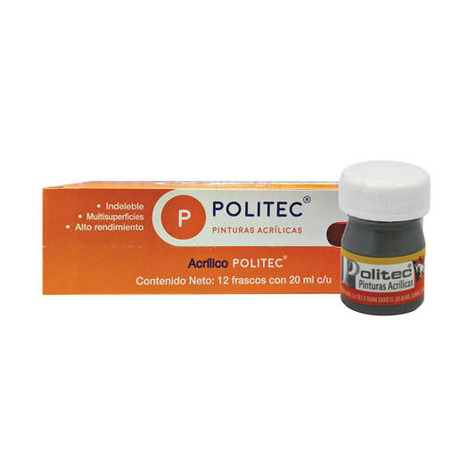 PINTURA ACRILICA POLITEC GRIS 20M