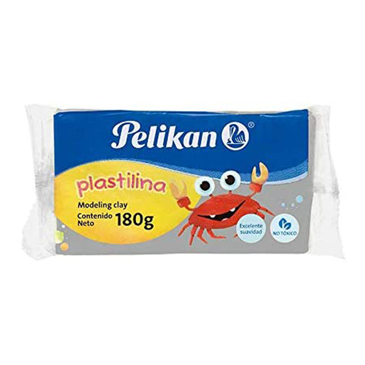 PLASTILINA MAQUETA PELIKAN 180G GRIS